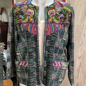 Zara Multicolor Embroidered Blazer